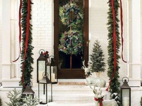 Ideas para decorar la entrada de la casa en Navidad