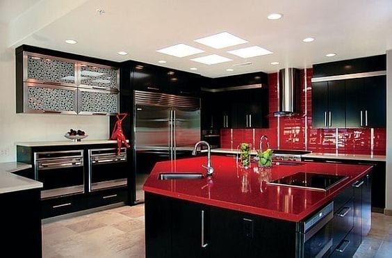 cocinas rojas