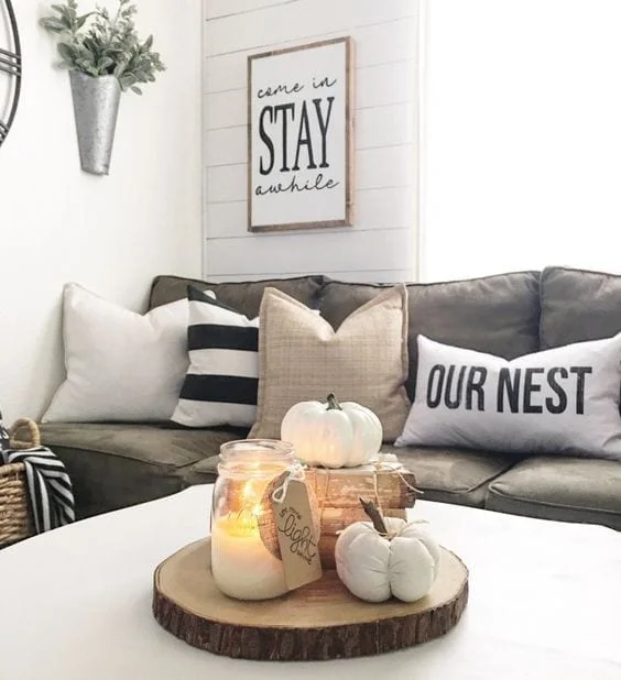 Ideas para decorar la sala en el otoño