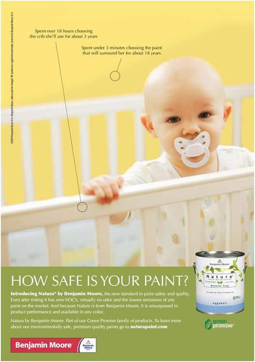 Pintura segura para niños y sin olores, Natura by Benjamin Moore