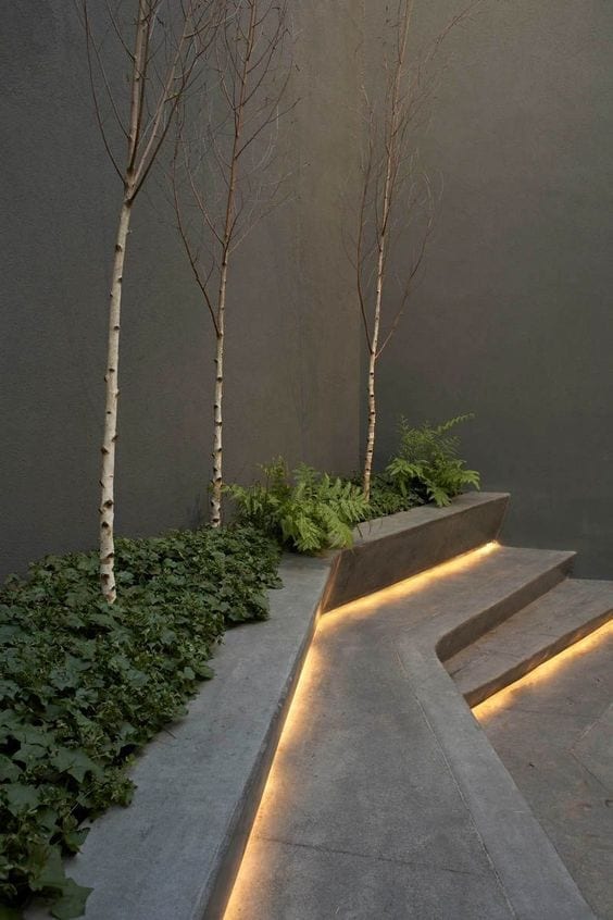 Luces LED para iluminar exteriores modernos