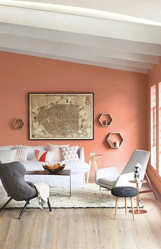 decora tu casa con el color melocotón o peach en otoño