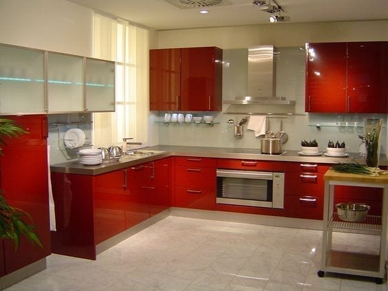 cocinas rojas