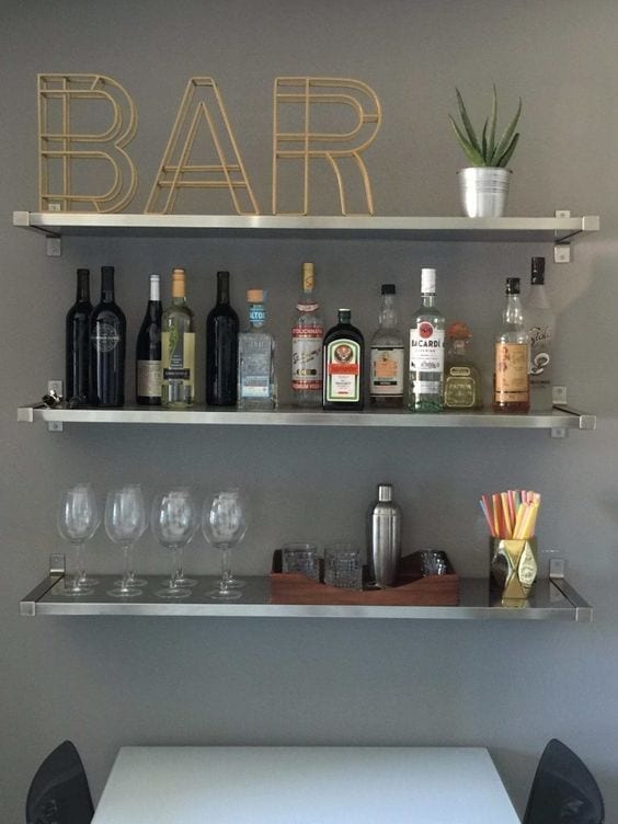 ideas para diseñar un mini bar en  casa