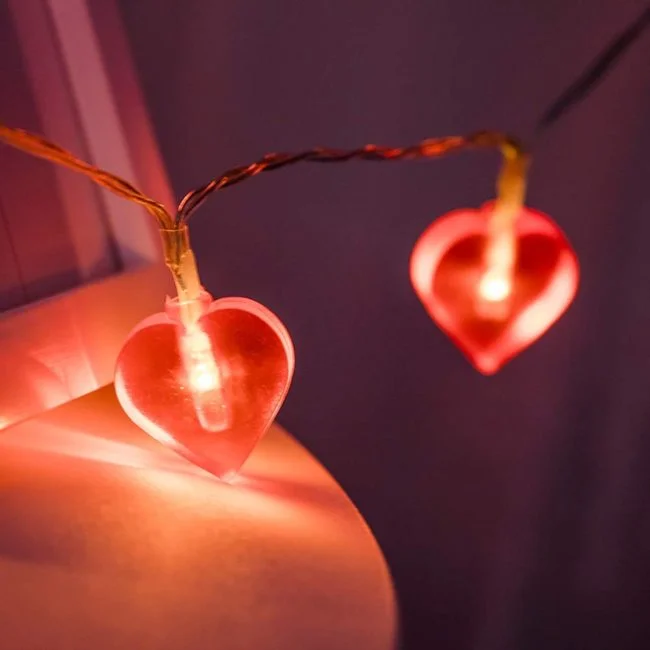 guirnalda de corazones para decorar en San Valentín