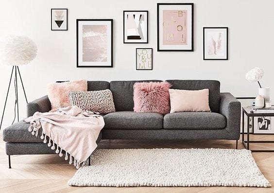 Salas color de rosa: decora con este romántico color