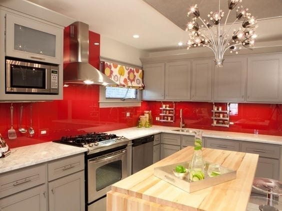 cocinas rojas