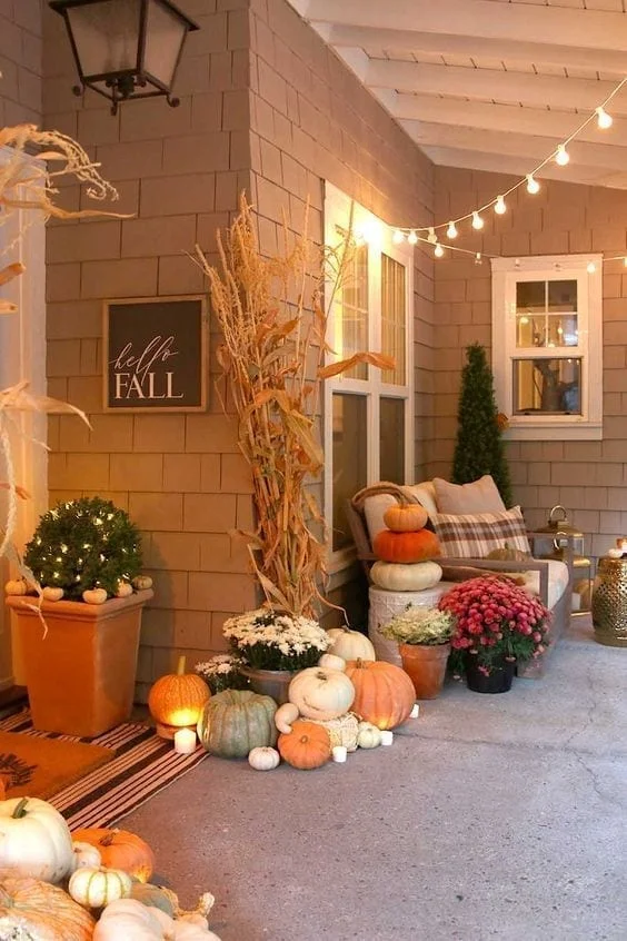 ideas para decorar la terraza o balcón para el otoño