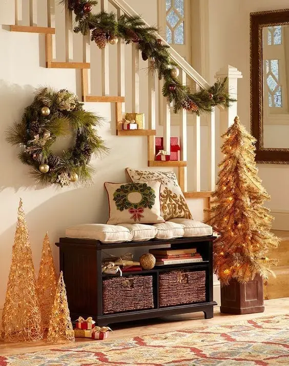 Cómo decorar el recibidor en Navidad