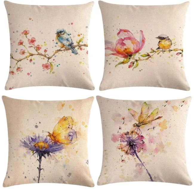 cojines de flores