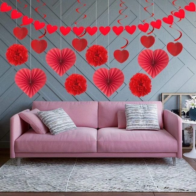 garland para decorar en valentines