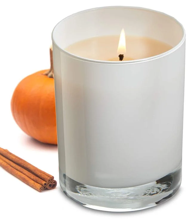 vela con frangancia de calabaza para el otoño