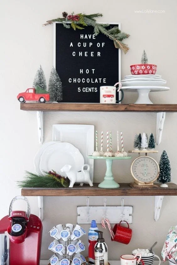 tips para decorar un Coffee Bar Navideño 