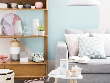 salas en colores pastel