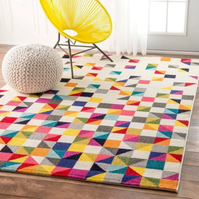 alfombra moderna multicolor