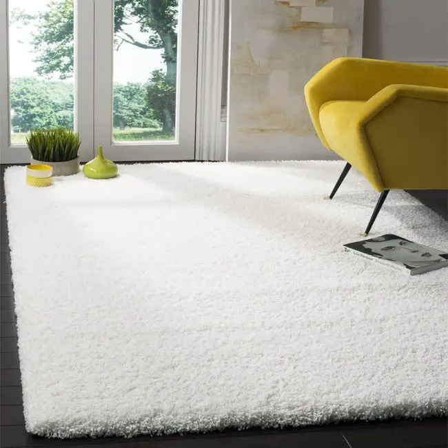 alfombra para decoración en blanco