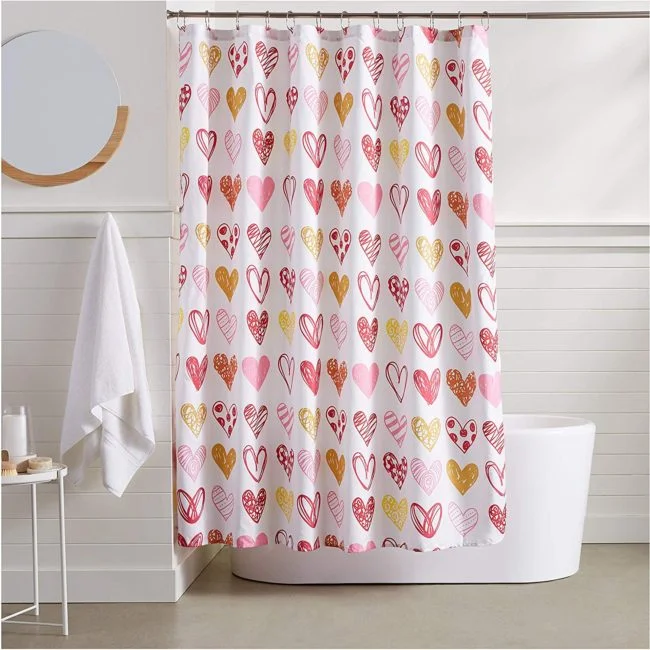 cortina de baño para el dia del amor