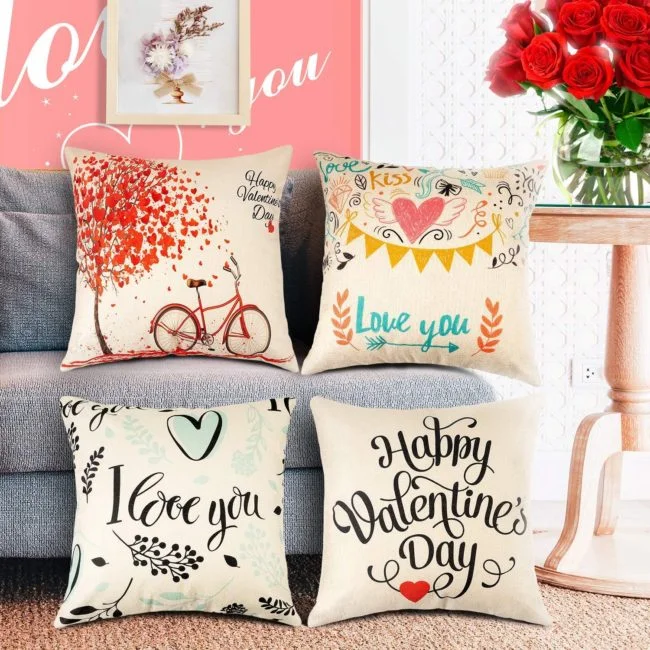  cojines Vintage para San Valentín