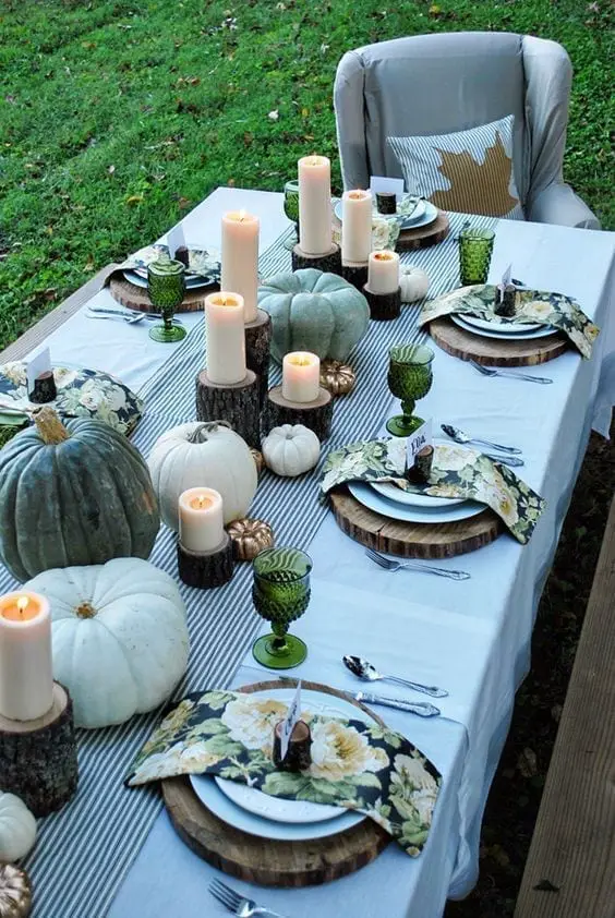 Elegantes decoraciones para la mesa de Thanksgiving