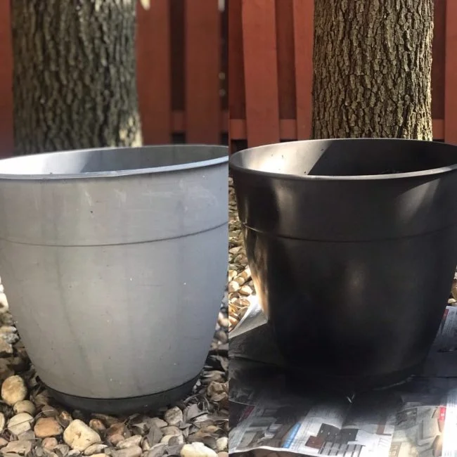 pintar tiestos de plástico