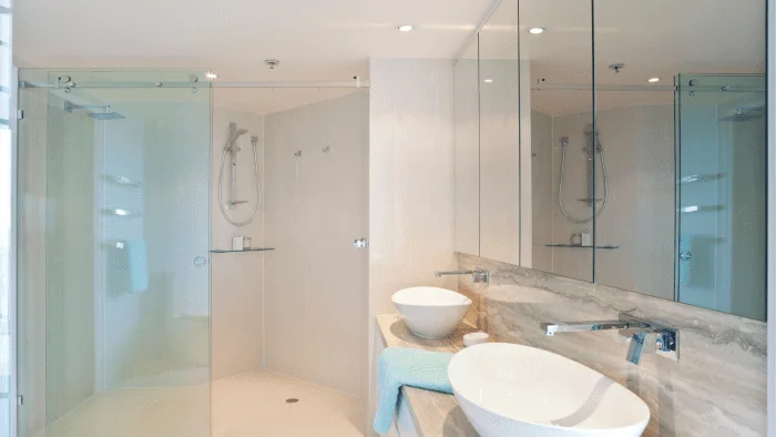 Cortinas de cristal para el baño – Ideas y Diseños