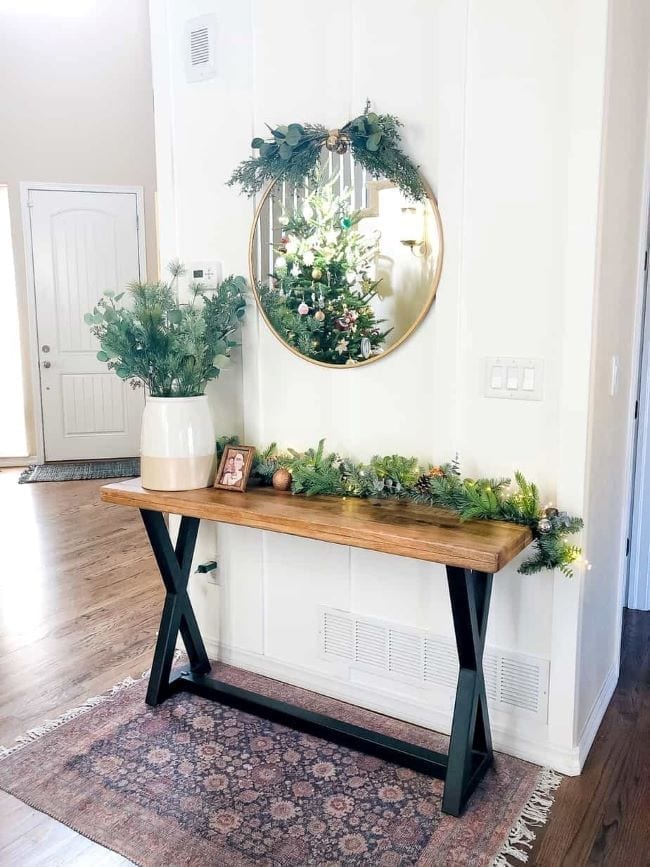 ideas para decorar el recibidor en navidad