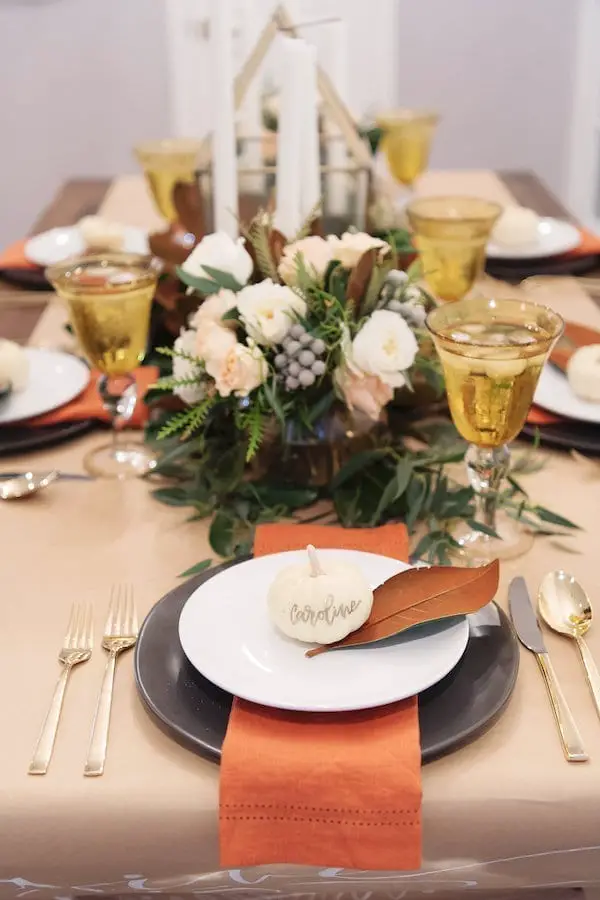 flores para decorar la mesa de thanksgiving