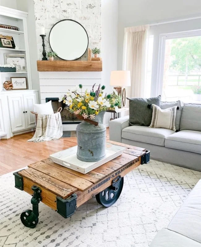 muebles para salas estilo farmhouse