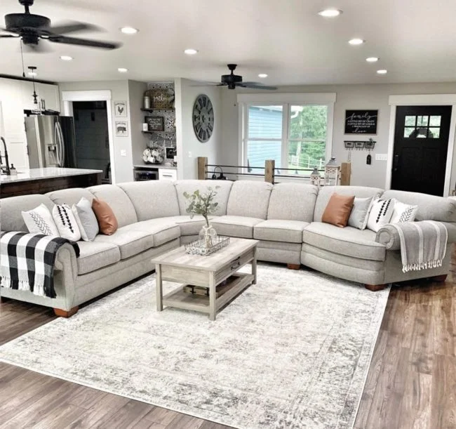 muebles para una sala estilo granja