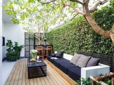 piso de madera para una terraza moderna