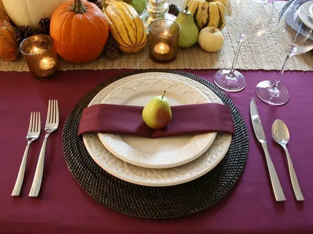 decorar la mesa para Thanksgiving