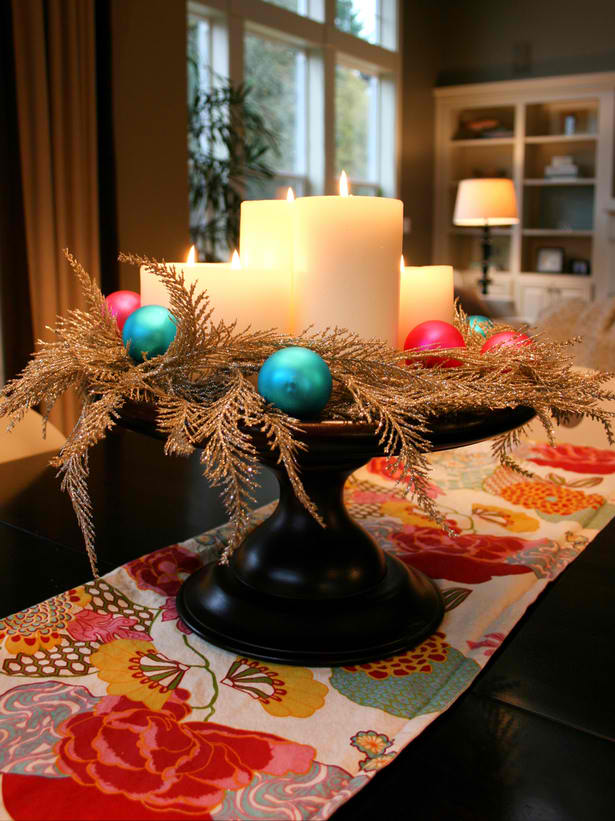 ideas para elegante centro de mesa navideño