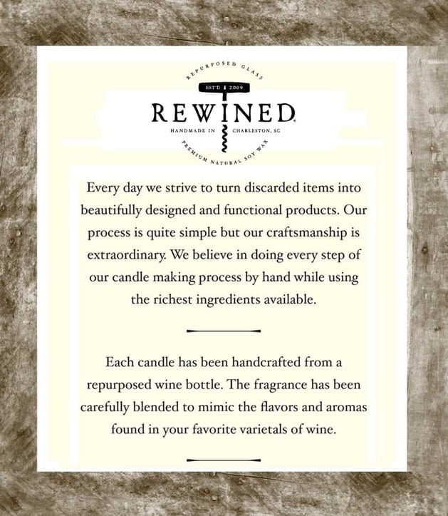 Velas aromáticas Rewined