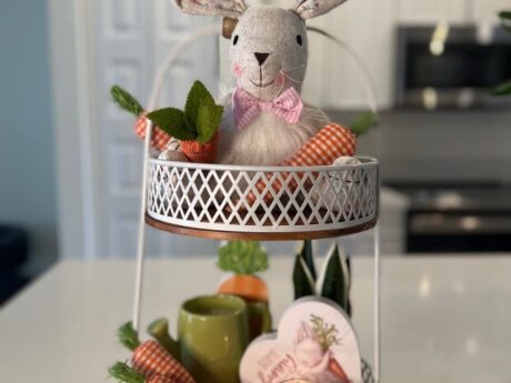 tiered trays para primavera
