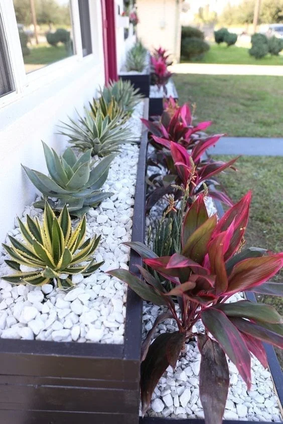 jardineras con piedras