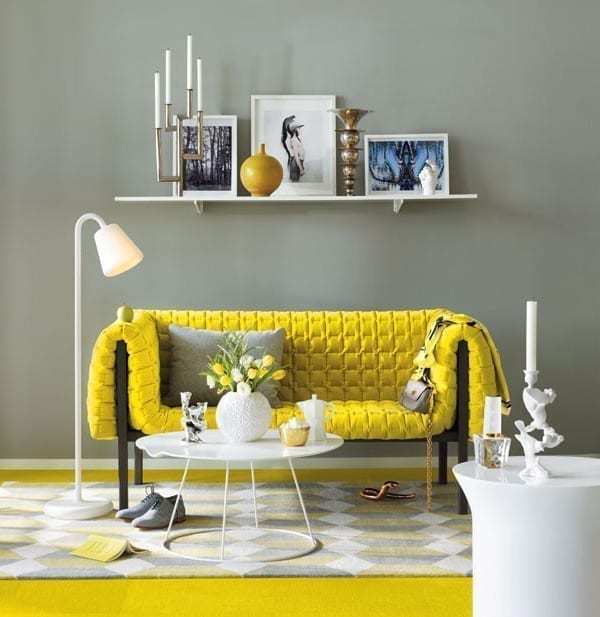 Colores para pintar las paredes si tu sofá es amarillo
