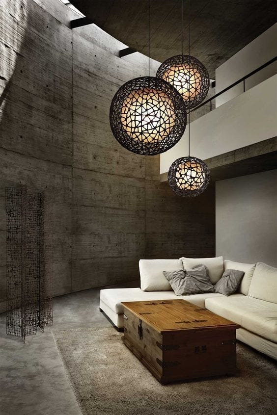 Lámparas colgantes para acentuar la decoración