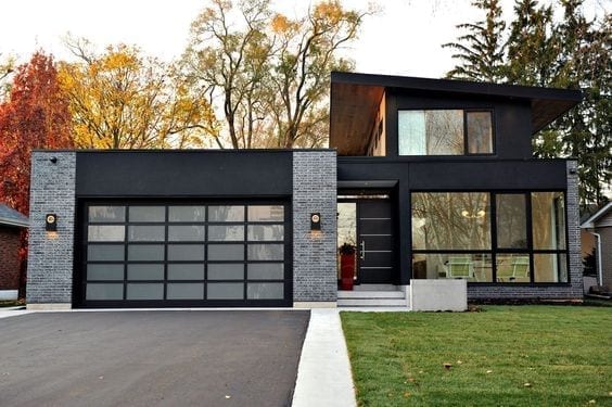 Fachadas de negro para casas modernas 