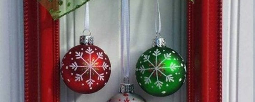 Adorno navideño para la puerta con un marco de foto - Decora Online