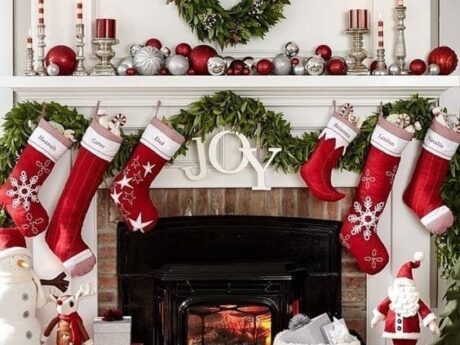 chimenea en Navidad