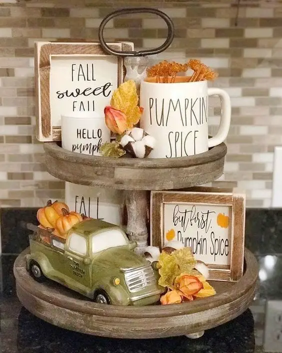 ideas para decorar un coffee bar de otoño