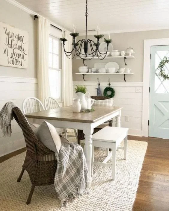 comedores estilo farmhouse