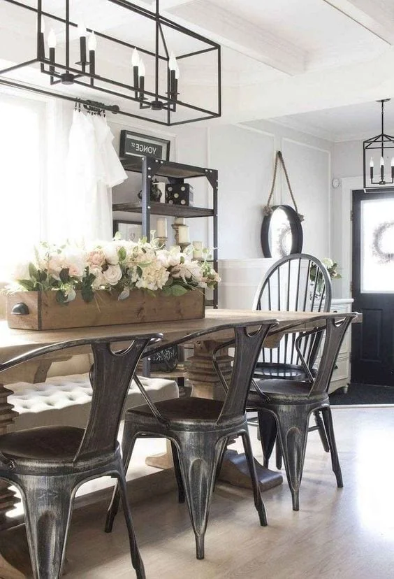 Comedores estilo farmhouse moderno