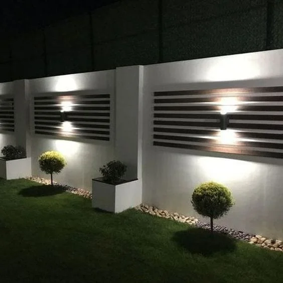 verjas modernas en cemento y madera