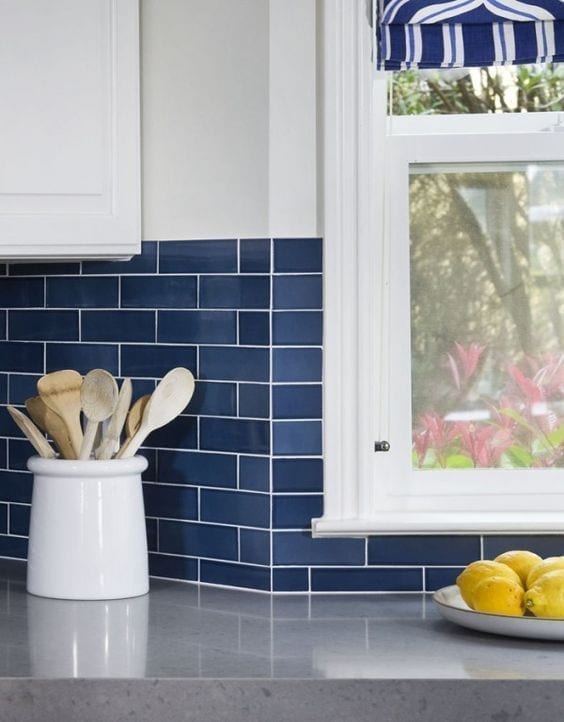 azulejos azules para la cocina