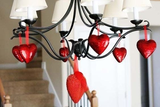 decora las lámparas para valentines