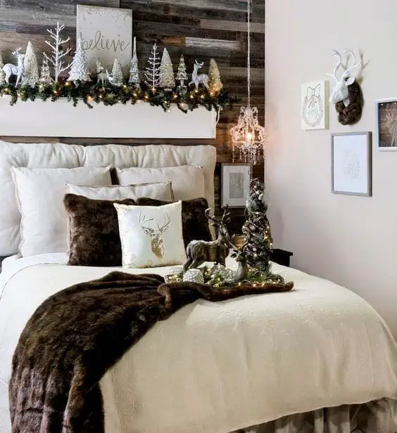 tips para decorar la habitación principal en Navidad