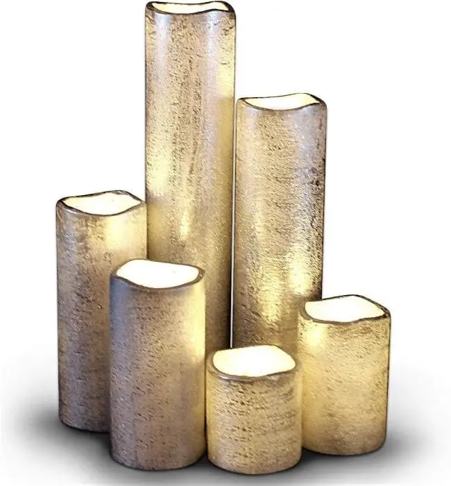 velas doradas de baterias