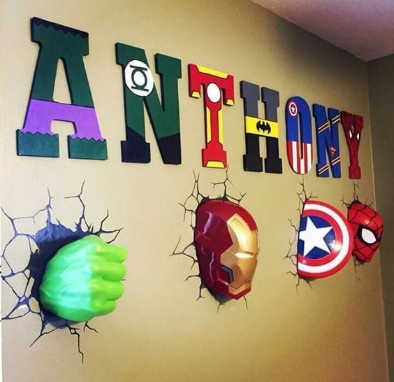 las mejores ideas para cuarto de super heroes