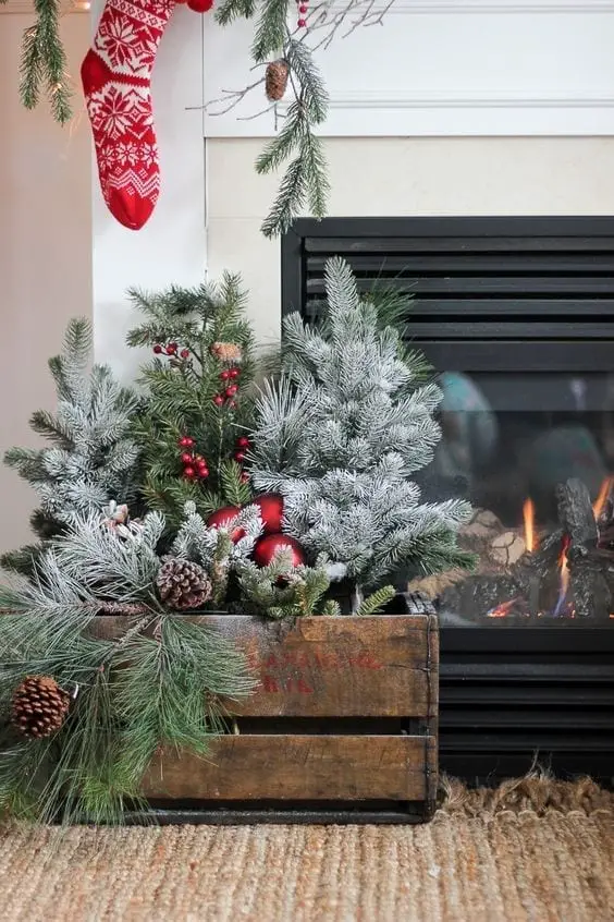 tips para decorar la chimenea en Navidad